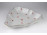 Régi narancssárga apró virágmintás, háromszög alakú Herendi porcelán kínáló tál
