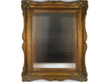Régi, aranyozott Blondel keretes álló tükör 79 x 62 cm