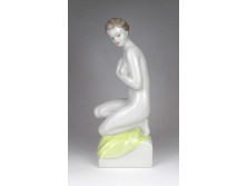 Hollóházi porcelán női akt szobor 29 cm