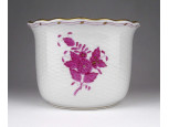 Lila Apponyi mintás Herendi porcelán kaspó 9.5 cm