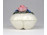 Régi szív alakú rózsás ENS porcelán bonbonier