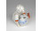 Pöttyös kendős korsós kislány Zsolnay porcelán figura