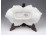 Régi Viktória mintás levél alakú Herendi porcelán hamutál 15 cm