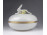 Régi jubileumi jelzéses Herendi porcelán bonbonier nyuszis virágos tetővel 12 cm