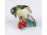 Régi Herendi porcelán madár figura csipkebogyós talapzaton 7.4 cm