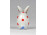 Antik ó-herendi porcelán kisméretű piros pettyes nyúl 2.4 cm