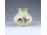 Kisméretű vajszínű virágmintás Zsolnay porcelán váza 6.6 cm