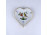 Régi szív alakú Rothschild mintás Herendi porcelán tál tálka