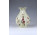 Vajszínű virágmintás Zsolnay porcelán gerezdes váza 11.5 cm