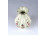 Vajszínű virágmintás Zsolnay porcelán gerezdes váza 11.5 cm