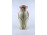 Vajszínű domború virágdíszes füles Zsolnay porcelán váza 22 cm