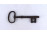 Antik nagyméretű különleges kovácsoltvas kapukulcs 1700-as évekből 16.4 cm