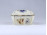 Vajszínű búzavirágos Zsolnay porcelán bonbonier