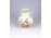 Régi virágos vajszínű Zsolnay porcelán váza 12.5 cm