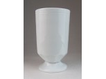 Antik tejüveg Biedermeier talpas pohár 15 cm